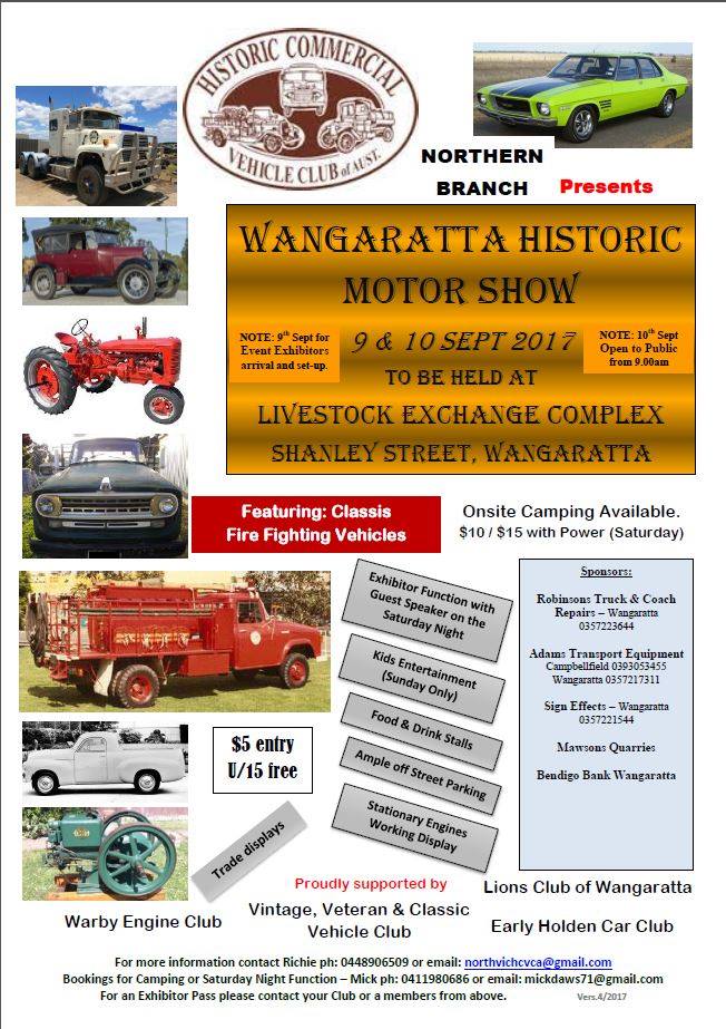 Wangaratta Historic Motor Show.