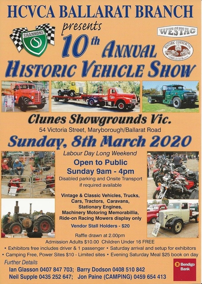 Clunes Truck Show Flyer